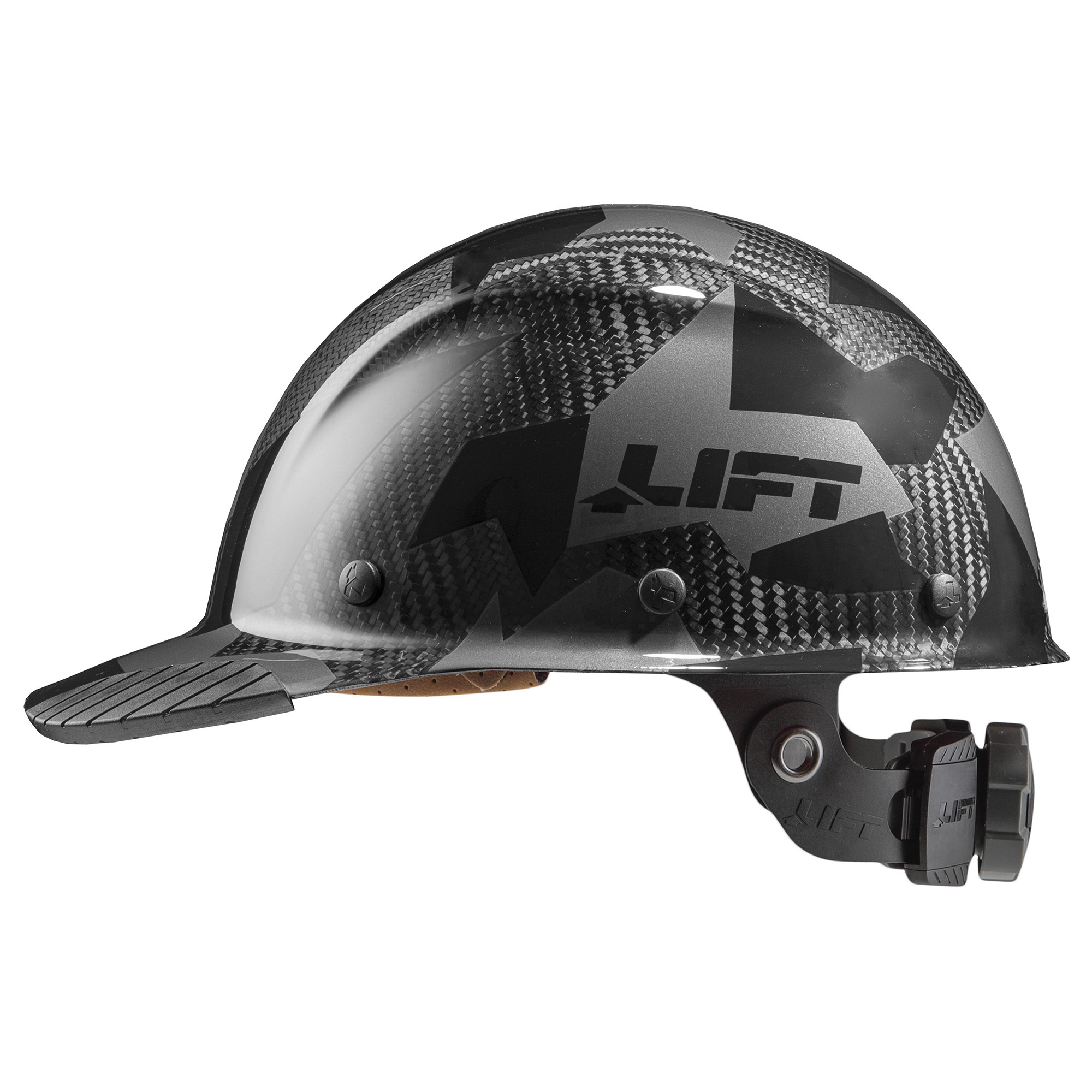 LIFT Safety, DAX Carbon Fiber Cap Brim (Black Camo), Model# HDCC-20CK